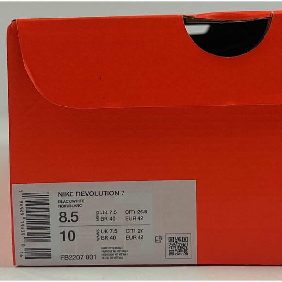 Nike Revolution 7 Mens Black White Shoes Sneakers Running Athletic FB2207-001 - Picture 8 of 14